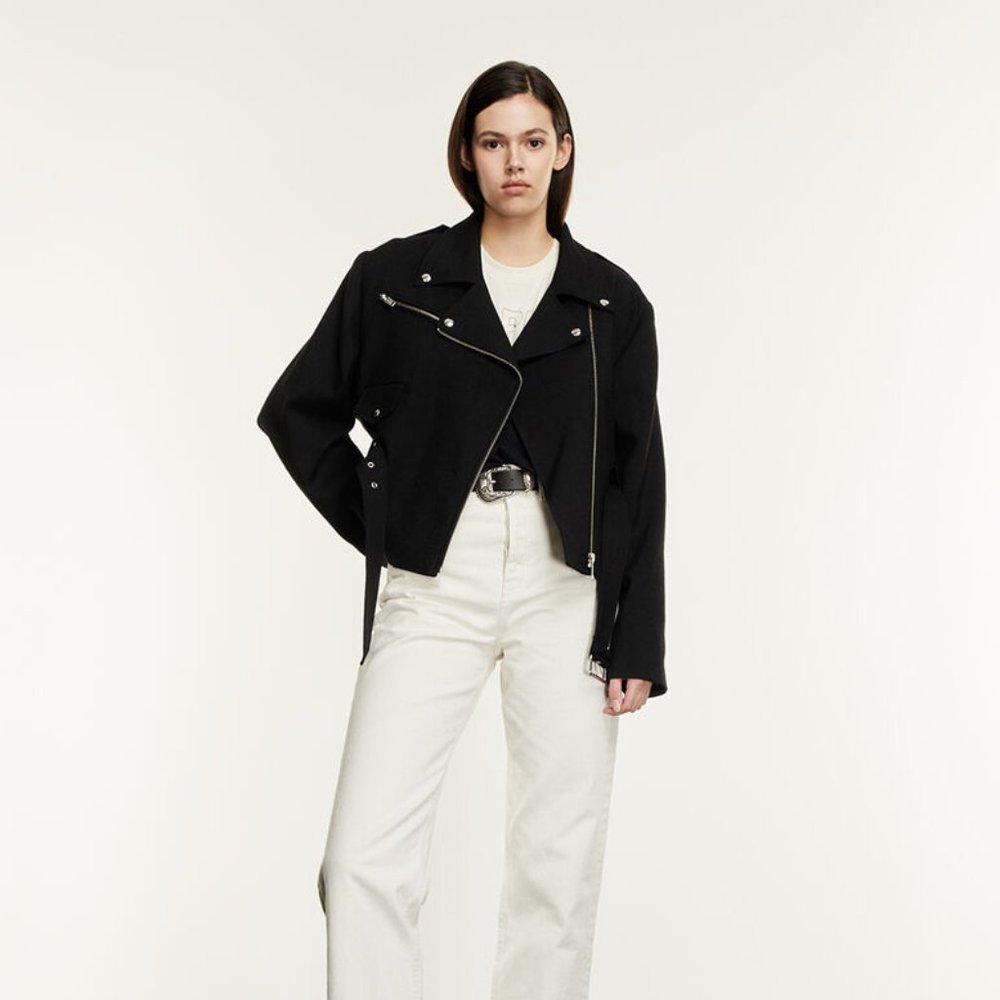 Chloe Virgin Wool Biker Jacket